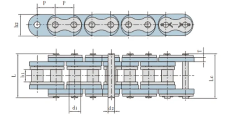 conveyor-chains-with-plastic-rollers-dimension